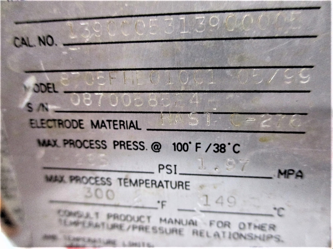 ROSEMOUNT 8705FHE010C1 285PSI UNMP