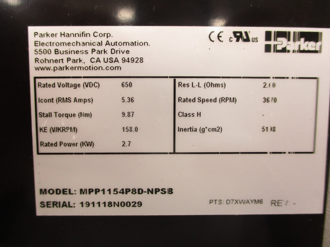 PARKER MPP1154P8D-NPSB NSMP