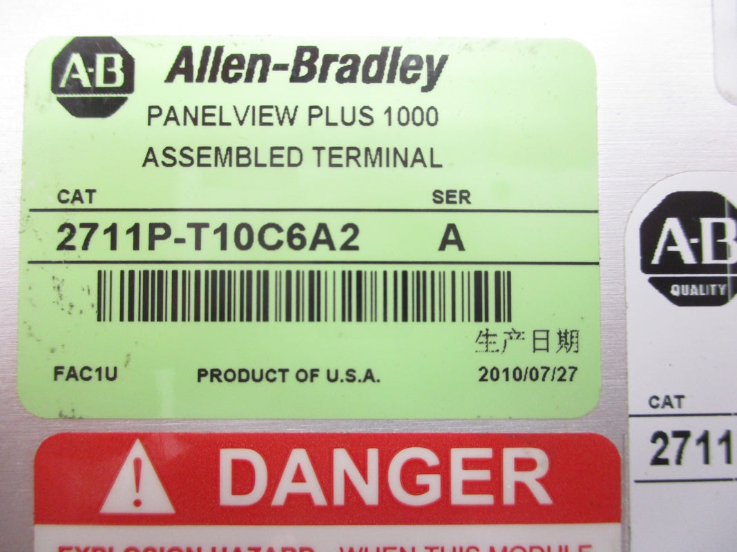 ALLEN BRADLEY 2711P-T10C6A2 SER. A NSMP
