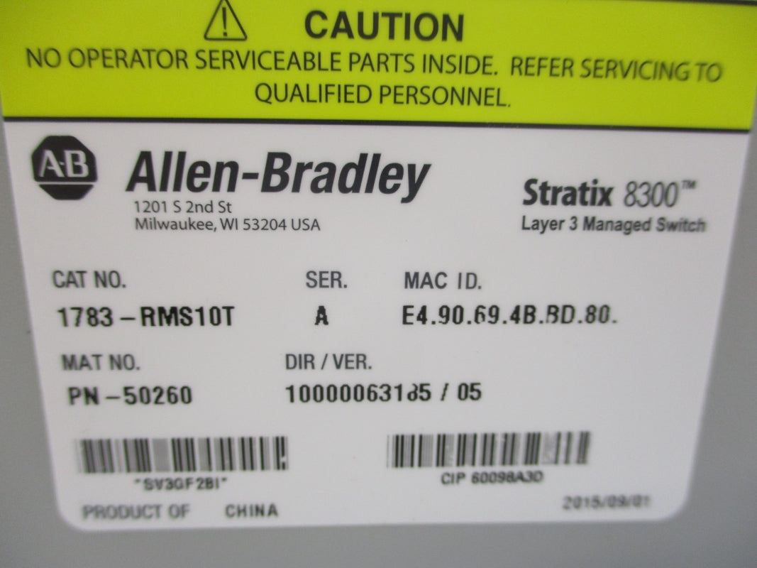 ALLEN BRADLEY 1783-RMS10T SER. A NSMP