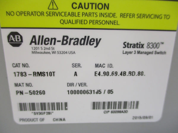 ALLEN BRADLEY 1783-RMS10T SER. A NSMP