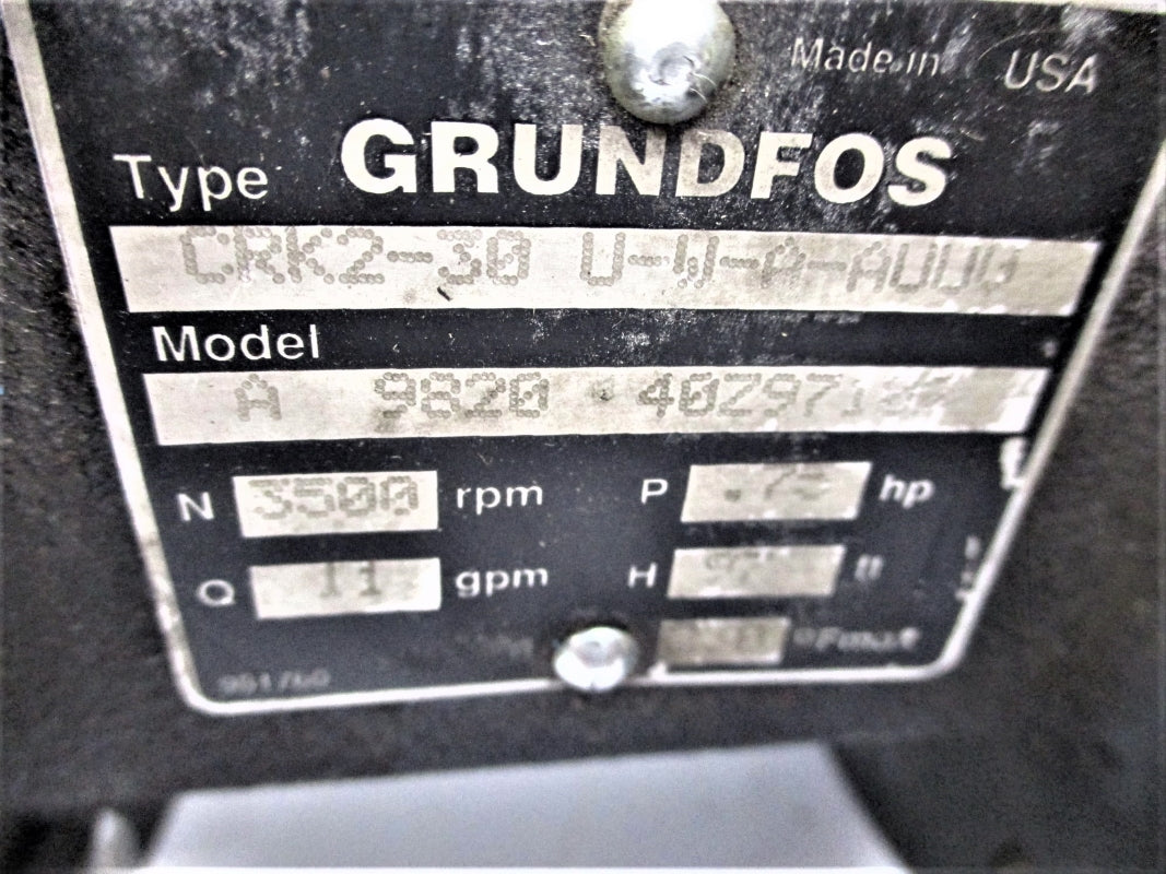 GRUNDFOS CRK2-30U-W-A-AUUV A982040Z97102 UNMP