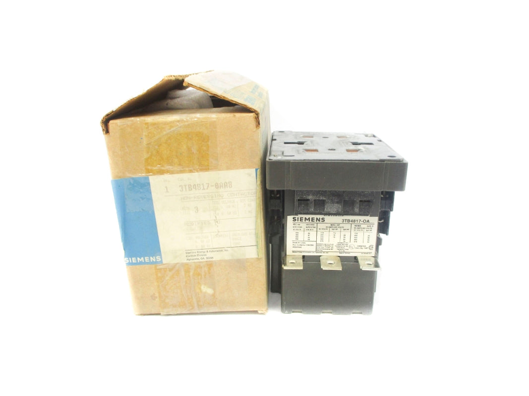 SIEMENS 3TB4817-0AA8 120V 90A NSMP