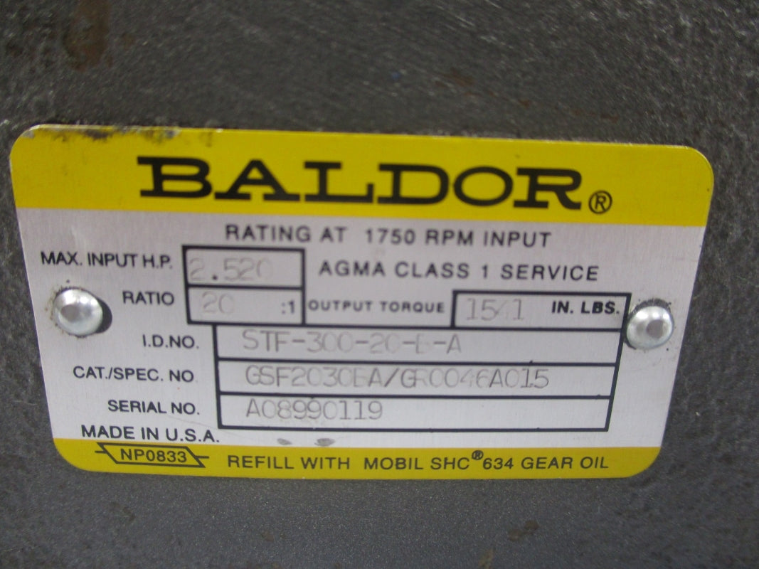 BALDOR GSF2030BA STF-300-20-B-A NSNP