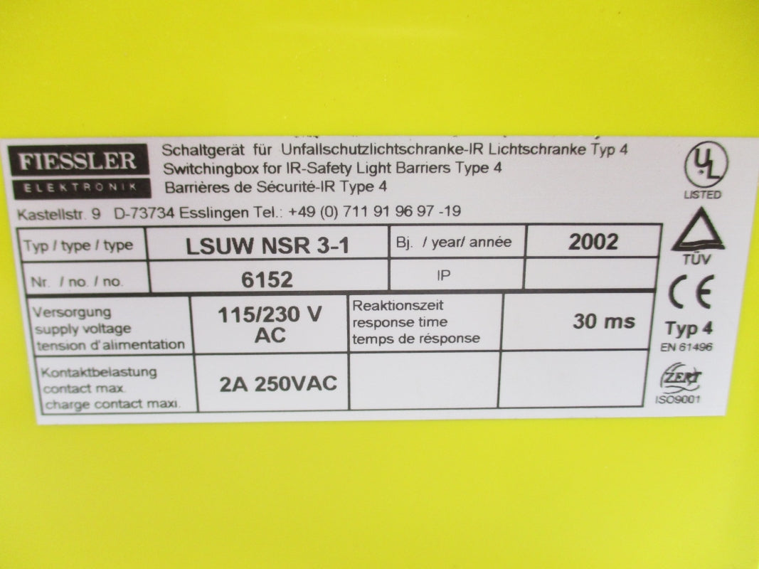 FIESSLER ELECTRONIK LSUWNSR3-1 250V 2A NSNP