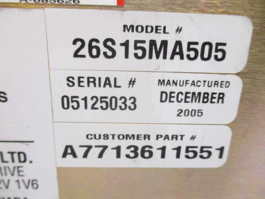 ALLEN BRADLEY 26S15MA505 240V 1.2-0.5A REMAN