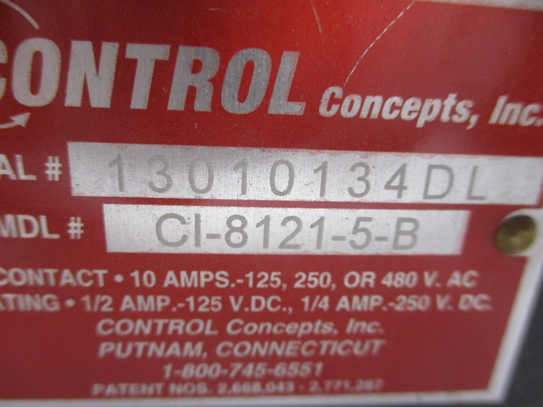 CONTROL CONCEPTS CI-8121-5-B 250VDC 1/4A NSNP