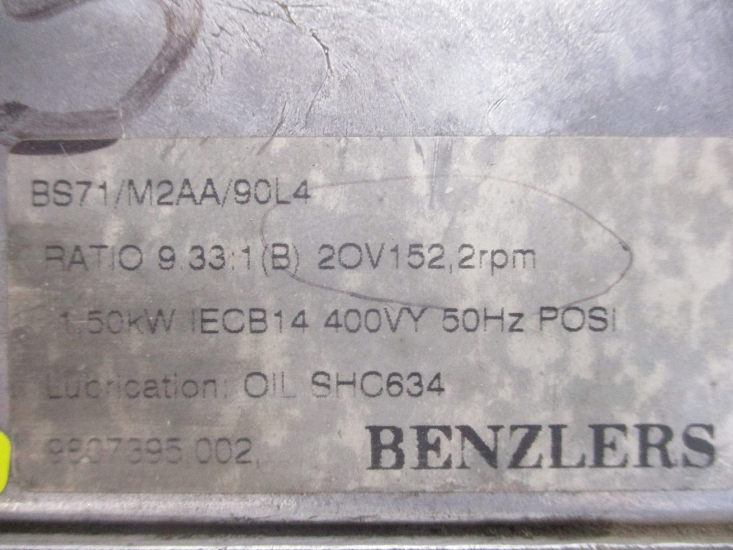 BENZLERS BS71/M2AA/90L4 M2AA090L 20V 152,2RPM UNMP
