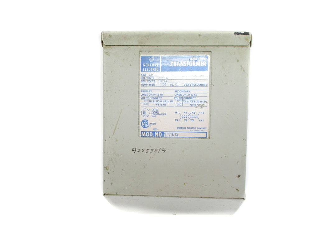 GENERAL ELECTRIC 9T51B12 2.0 KVA 240/480V UNMP
