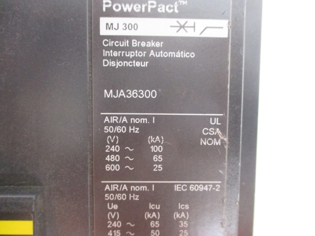 SQUARE D MJA36300 SER. 2 240V 300A NUPI