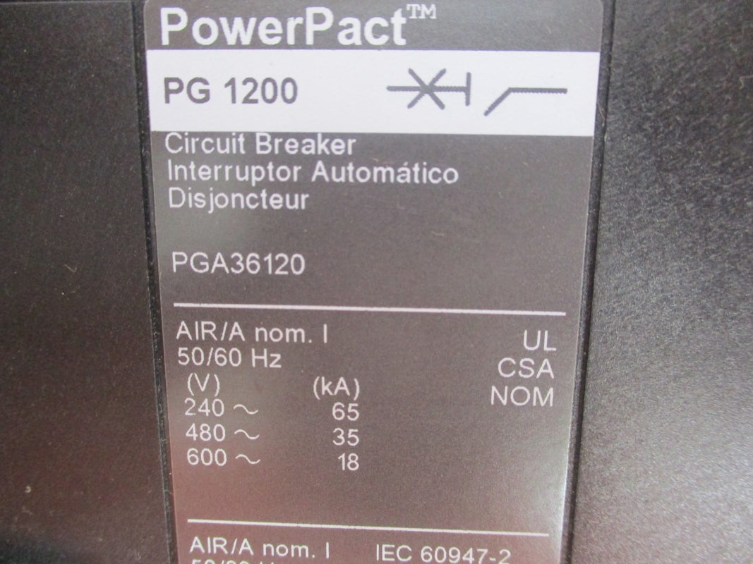 SQUARE D PGA36120 SER. 1 240V 1200A NUPI