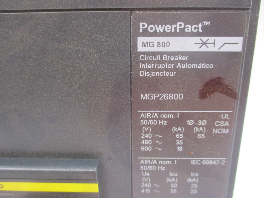 SQUARE D MGP26800 SER. 2 800A 600V NUPI