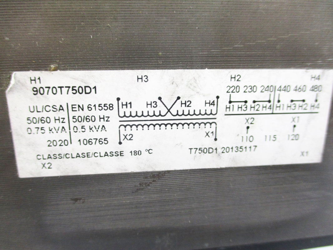 SQUARE D 9070T750D1 .75KVA (AS PICTURED) NSNP