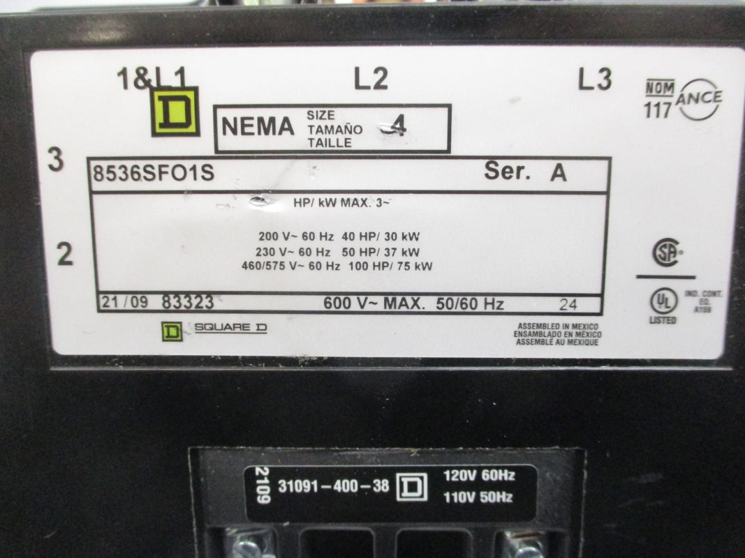 SQUARE D 8536SFO1S SER. A 110/120V NSNP