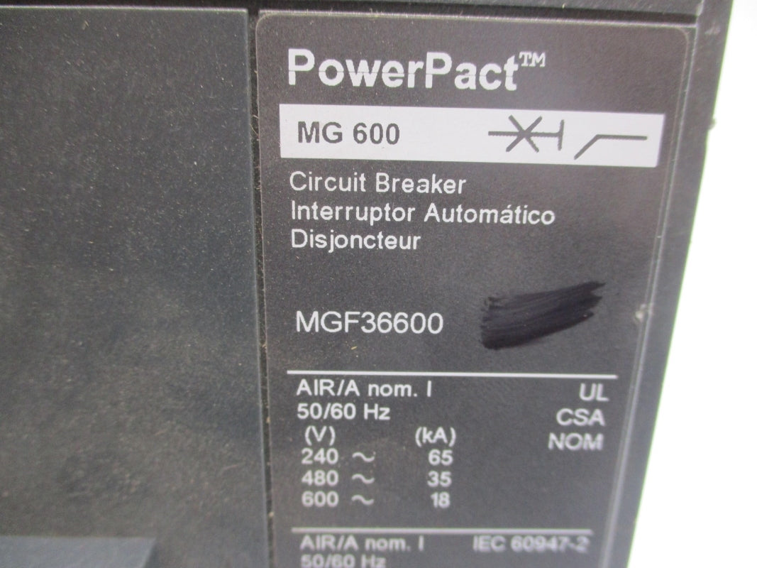 SQUARE D MGF36600 SER. 2 240V 600A (AS PICTURED) NSNP