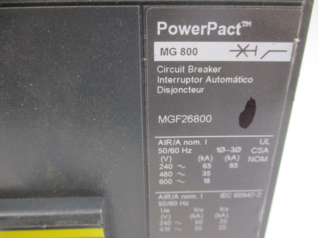 SQUARE D MGF26800 SER. 2 600V 800A NSNP