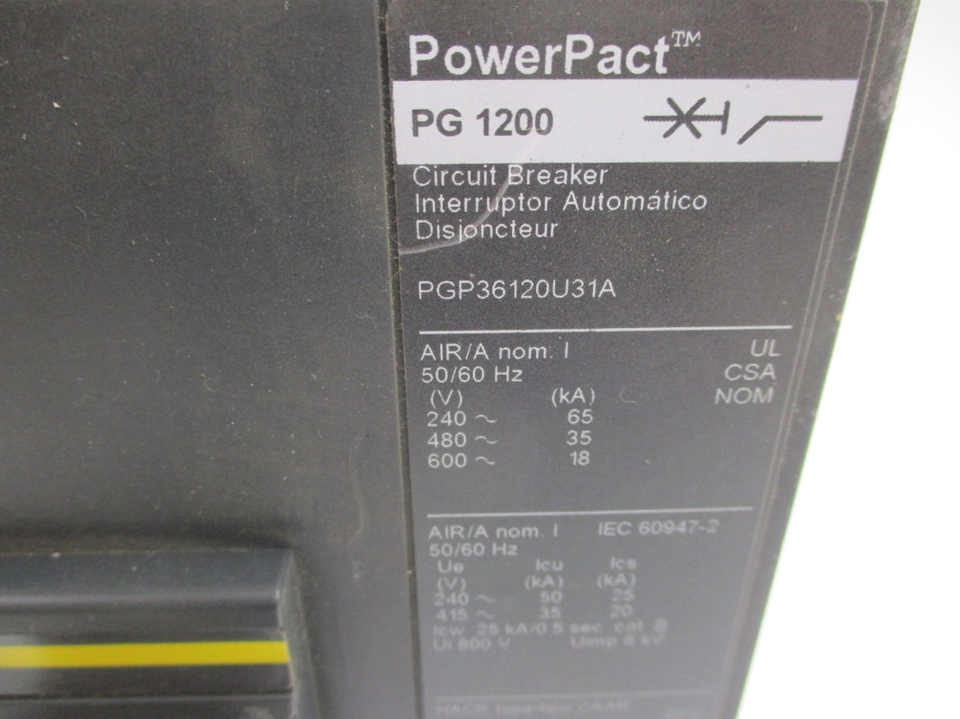 SQUARE D PGP36120U31A SER. 1 600V 1200A NSNP