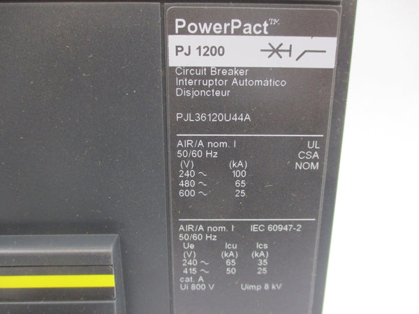 SQUARE D PJL36120U44A SER. 1 600V 1200A NSNP