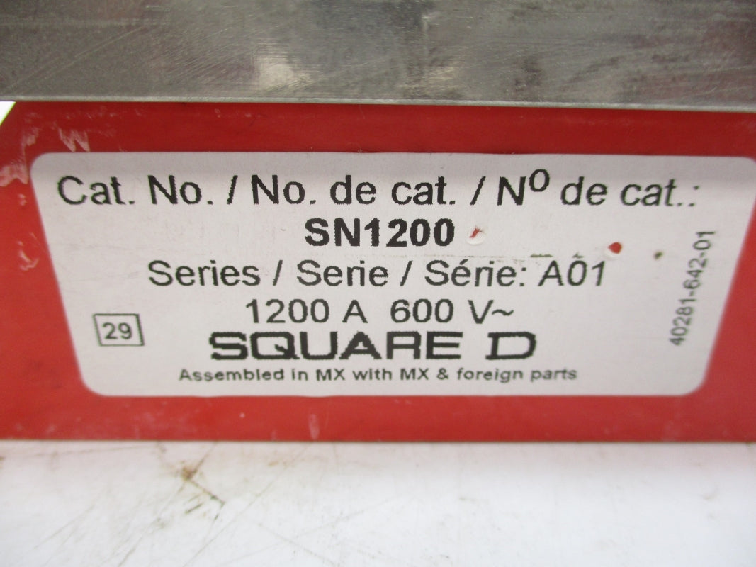 SQUARE D SN1200 SER. A01 600V 1200A NSNP