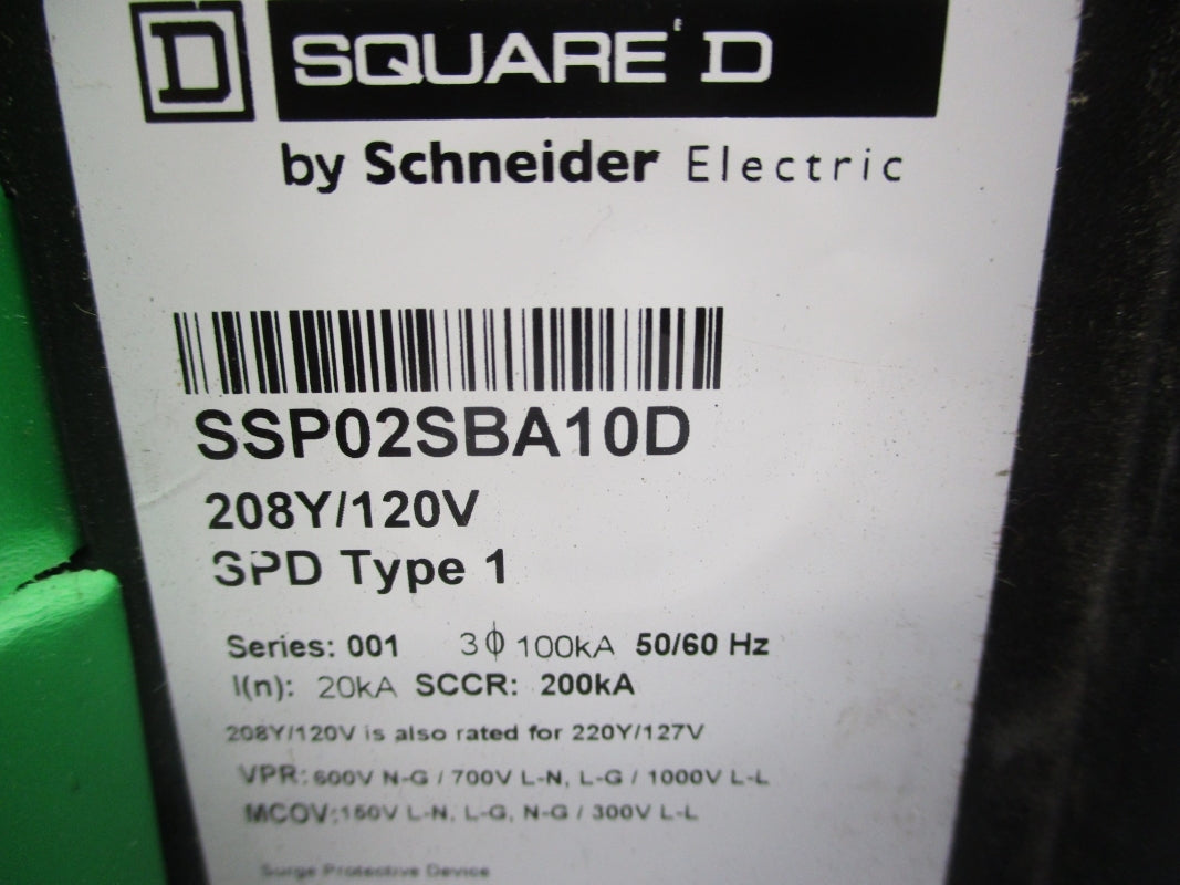 SQUARE D SSP02SBA10D SER. 001 120V (AS PICTURED) NSNP