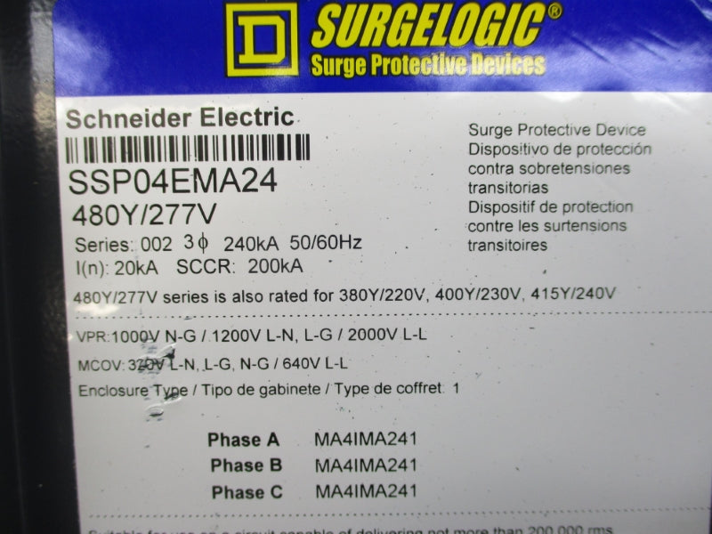 SQUARE D SSP04EMA24 SER.002 277V UNMP