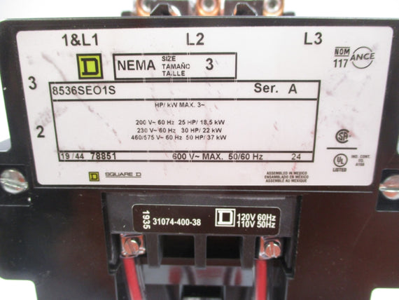 SQUARE D 8536SEO1S SER. A 110/120V NSNP