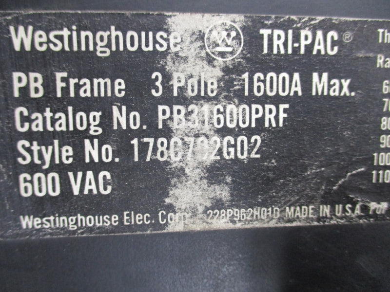 WESTINGHOUSE PB31600PRF NSNP