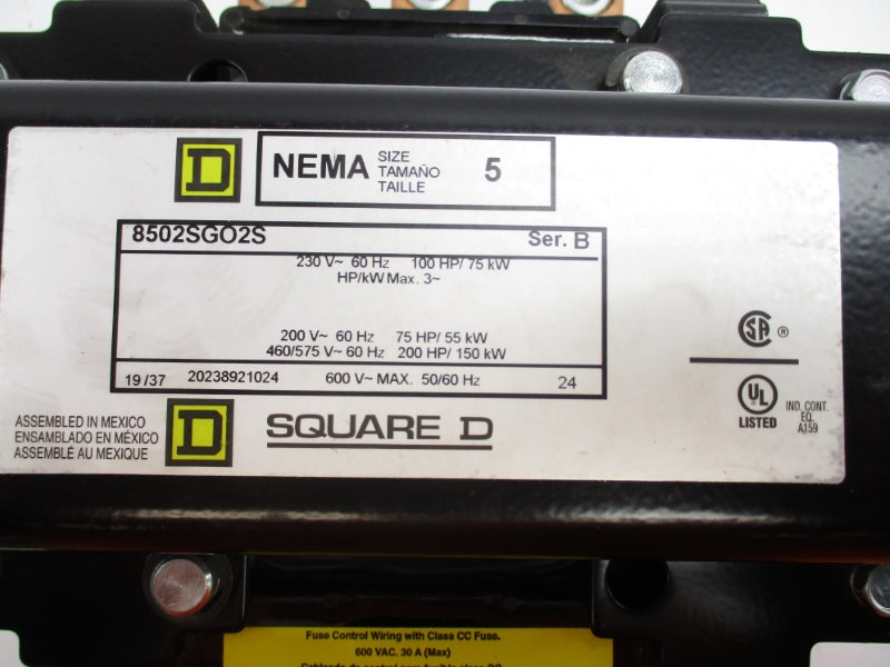 SQUARE D 8502SGO2V03S SER. B 220-240V NSNP