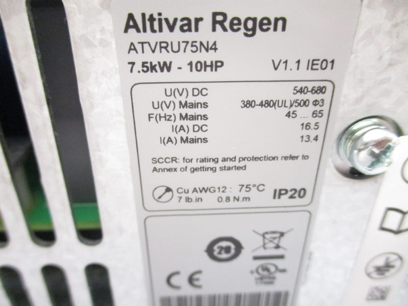 SCHNEIDER ELECTRIC ATVRU75N4 540-680V 16.5A NSNP