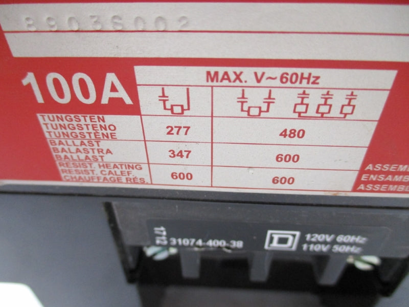 SQUARE D 8903SQ02V02 SER. A 110/120V 100A NSNP