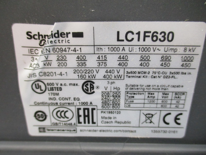 SCHNEIDER ELECTRIC LC1F630 110-120V NSNP