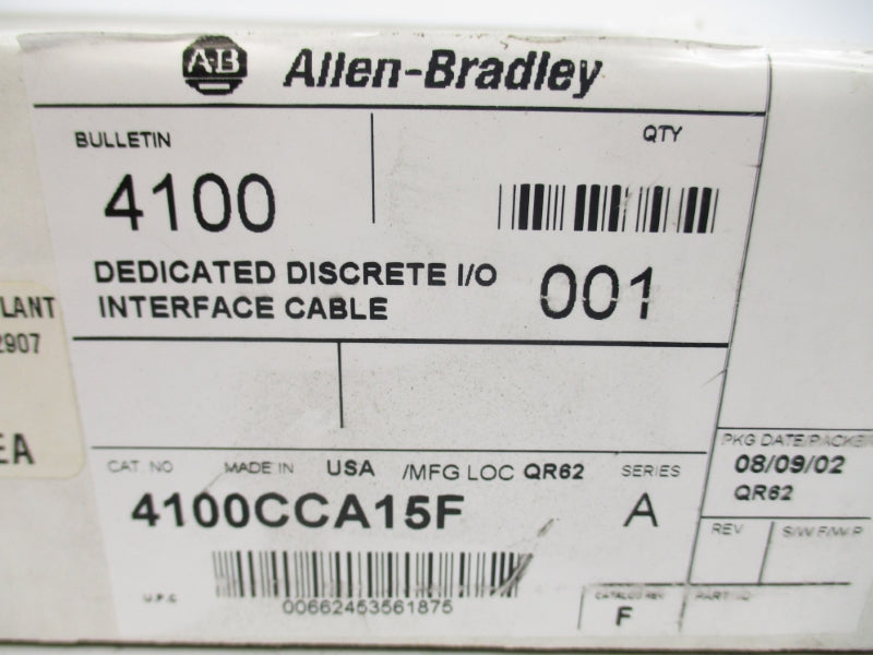 ALLEN BRADLEY 4100CCA15F SER. A REV. F NSMP