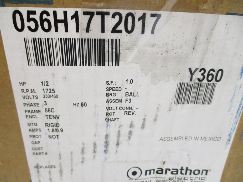MARATHON 056H17T2017A Y360 230/460V .9/1.8A NSMP