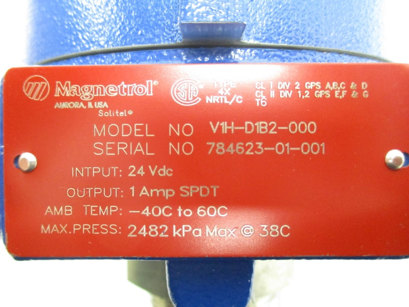 MAGNETROL V1H-D1B2-000 24VDC 1A NSNP