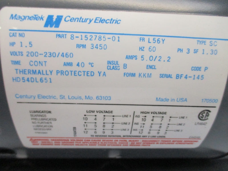 MAGNETEK HD54DL651 200/460V 2.2/5.0A NSMP