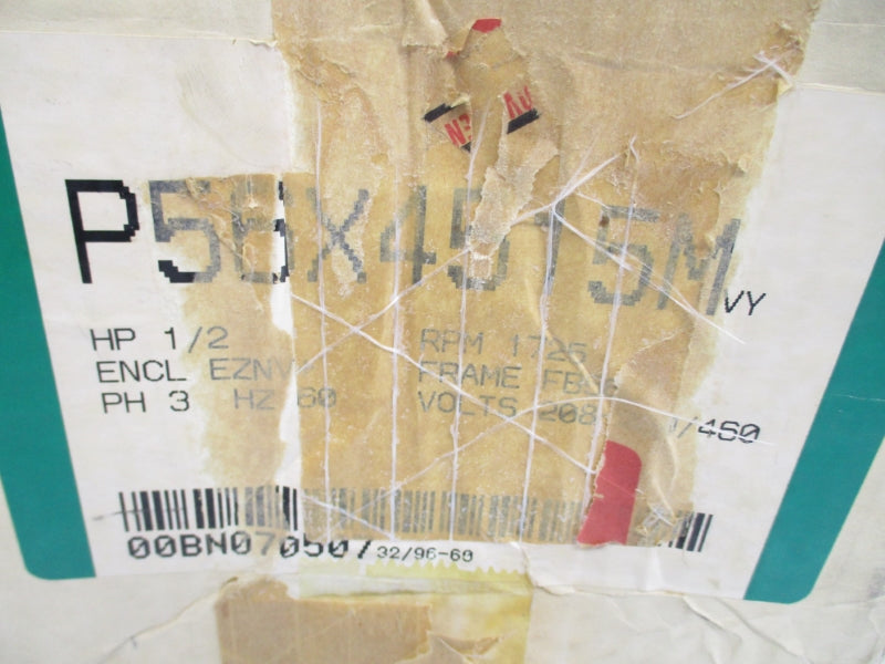 RELIANCE ELECTRIC P56X4515M-VY 208/460V 1.5-1.6A NSMP
