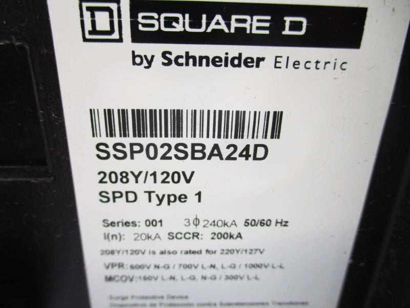 SQUARE D SSP02SBA24D SER. 001 120V (AS PICTURED) NSNP