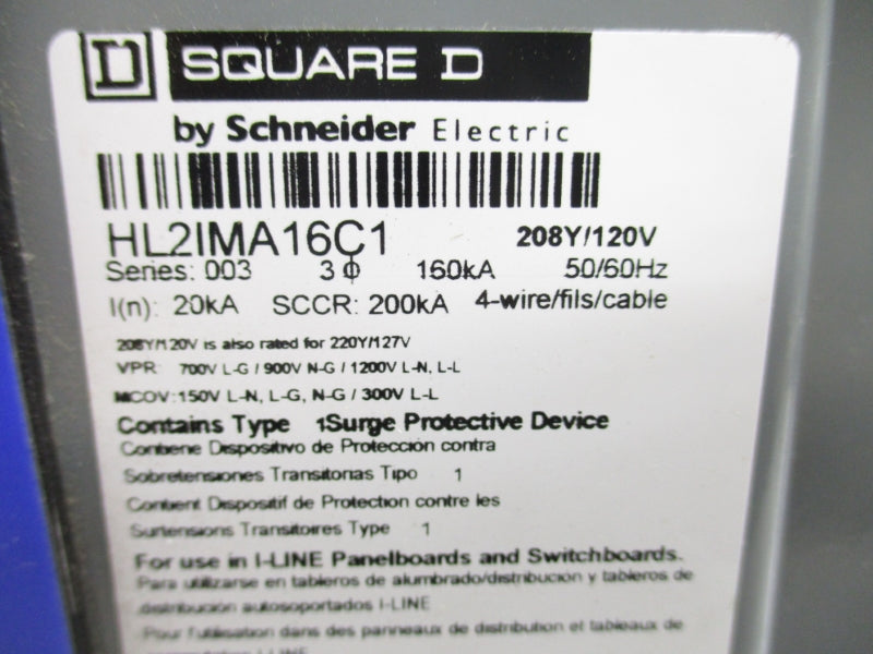 SQUARE D HL2IMA16C1 SER. 003 120V NSNP