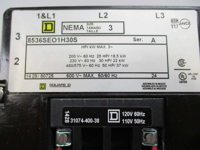 SQUARE D 8536SEO1V06H30S SER. A 440-480V NSNP