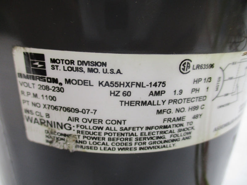 SERVICE FIRST EMERSON MOT02364 KA55HXFNL-1475 208-230V NSMP