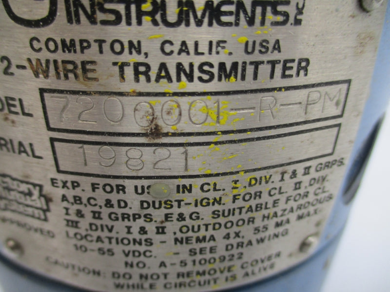 LAKEWOOD INSTRUMENTS 7200001-R-PM UNMP
