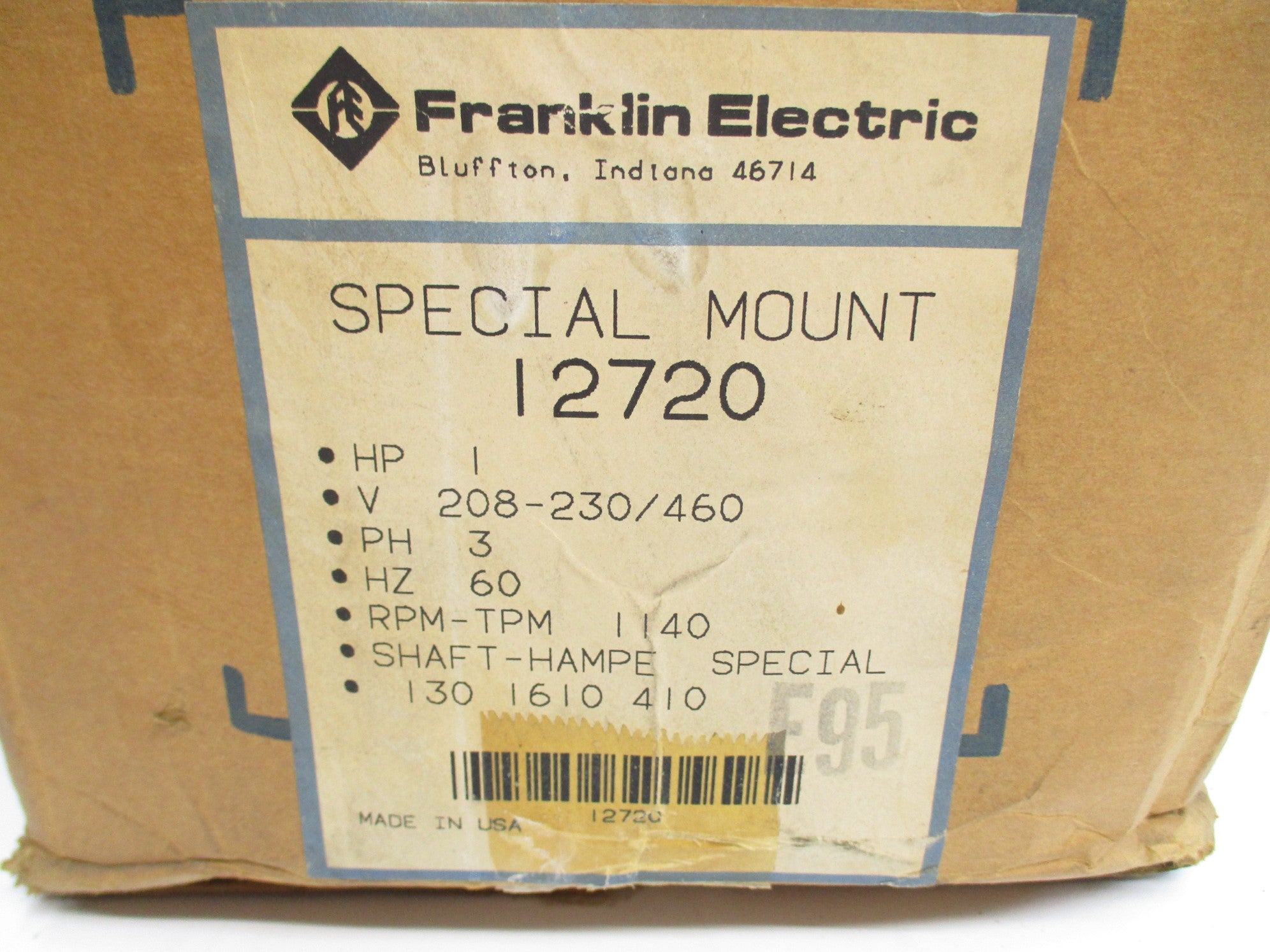 FRANKLIN ELECTRIC 12720 1301610410 208-230/460V NSMP