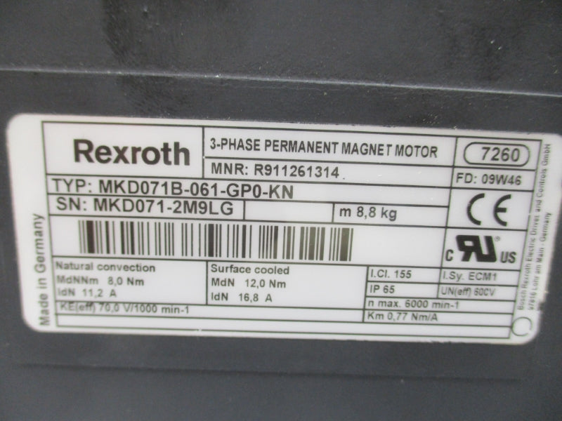REXROTH MKD071B-061-GP0-KN R911261314 NSNP