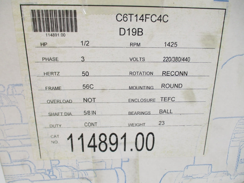 LEESON 114891.00 C6T14FC4C 220-440V NSMP