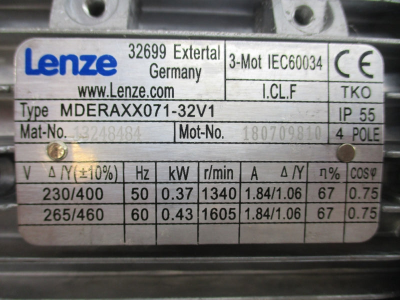 LENZE MERAXX071-32V1 230/400V 1.84/1.06A NSMP