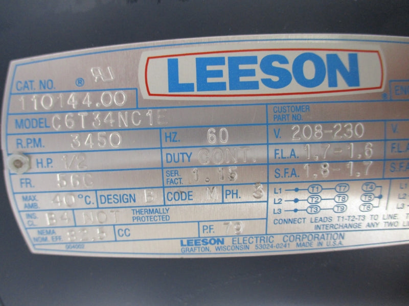 LEESON 110144.00 C6T34NC1E 460V NSMP