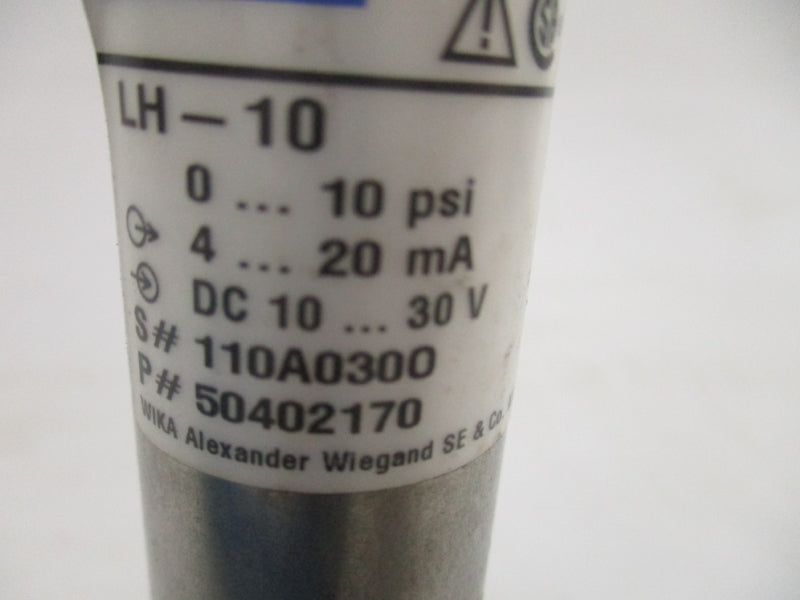 WIKA LH-10 50402170 10-30VDC 0-10PSI UNMP