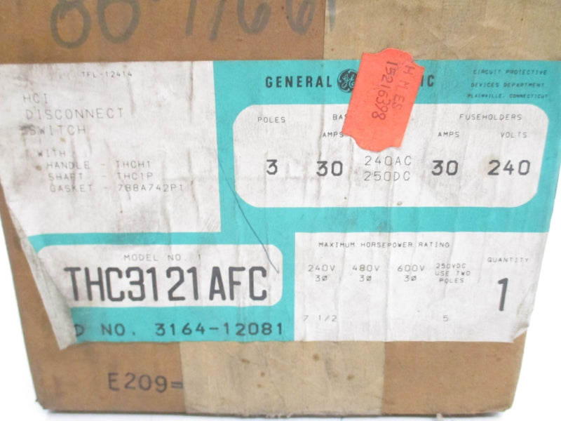 GENERAL ELECTRIC THC3121AFC 240V 30A NSMP