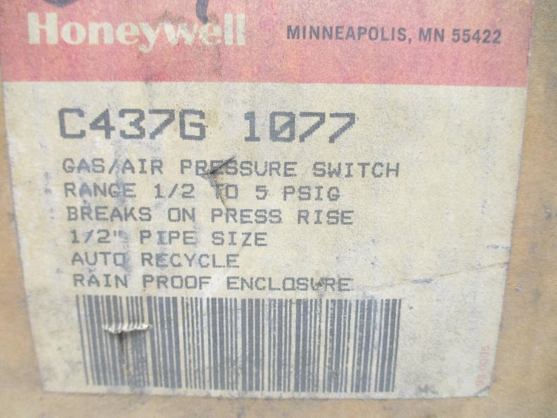 HONEYWELL C437G1077 1/2-5PSI 1/2" NSMP