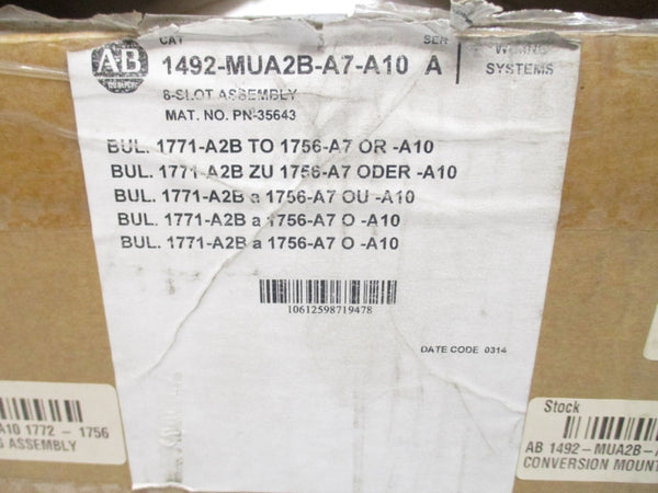 ALLEN BRADLEY 1492-MUA2B-A7-A10 SER. A NSMP